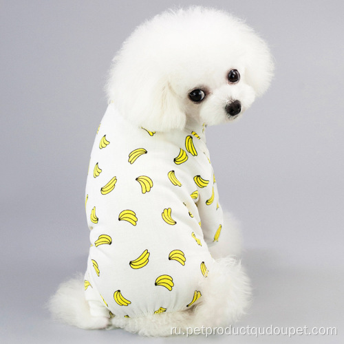 Рубашка для собак из хлопка с различными узорами, одежда для четвероногих